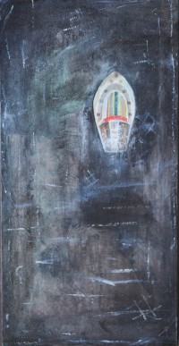 Agha Jandan, 10 x 20 Inch, Acrylic on Canvas, Modern Art Painting, AC-AGJD-012